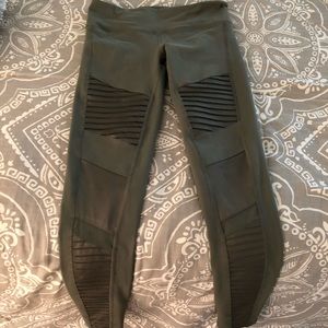 Alo Moto Leggings dark green